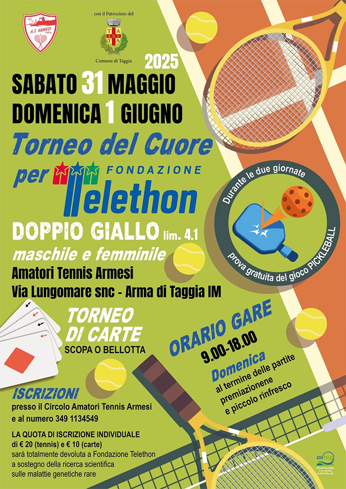 Locandina TORNEO TELETHON 2025